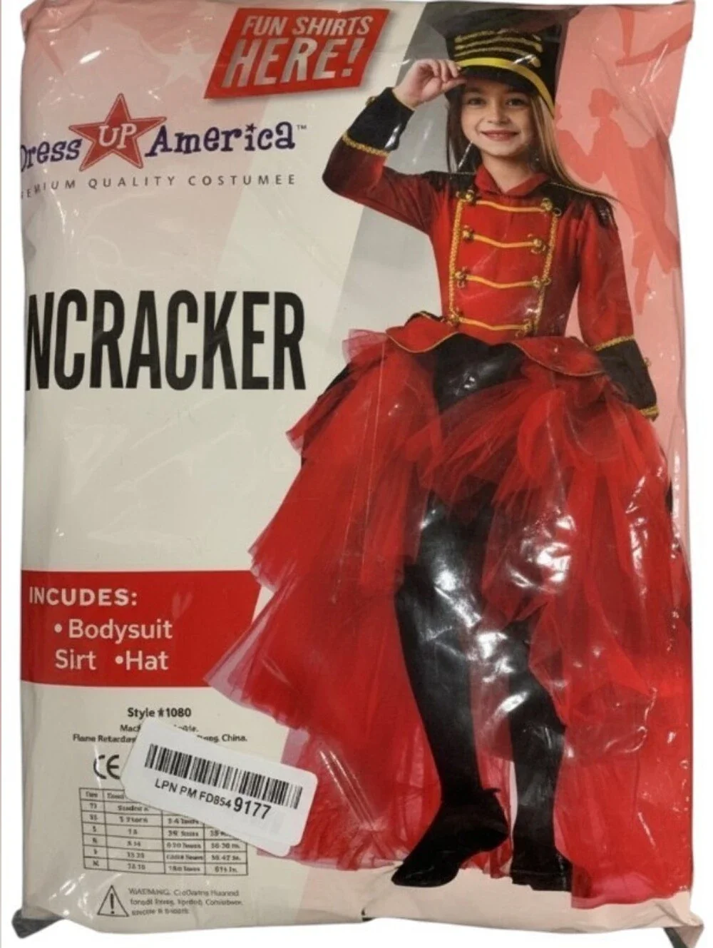 Girls Band Majorette Nutcracker Costume, M